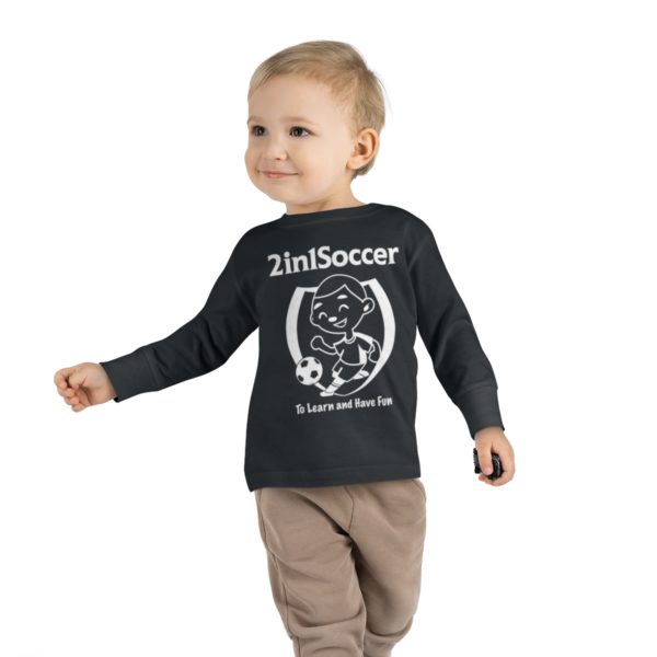 Toddler Long Sleeve Tee white logo - Image 19
