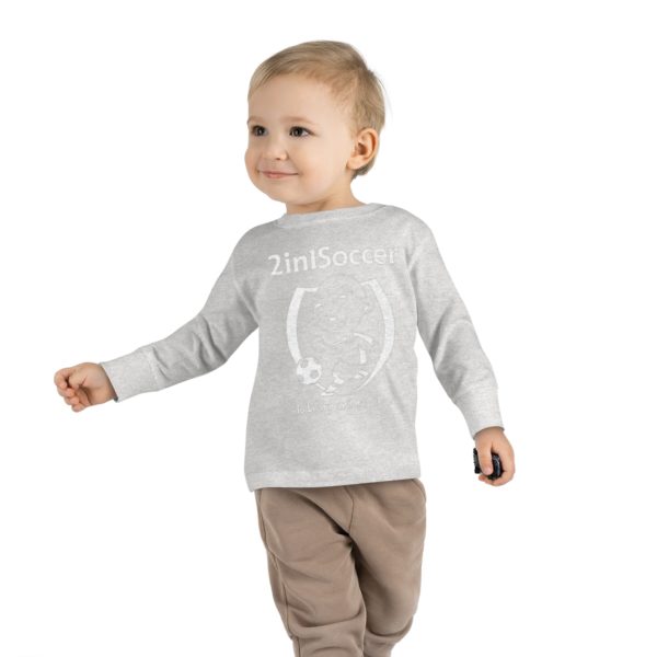 Toddler Long Sleeve Tee white logo - Image 7