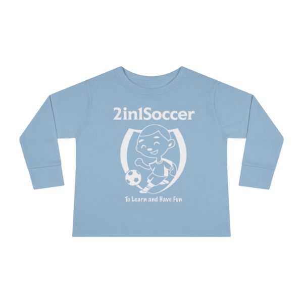 Toddler Long Sleeve Tee white logo - Image 9