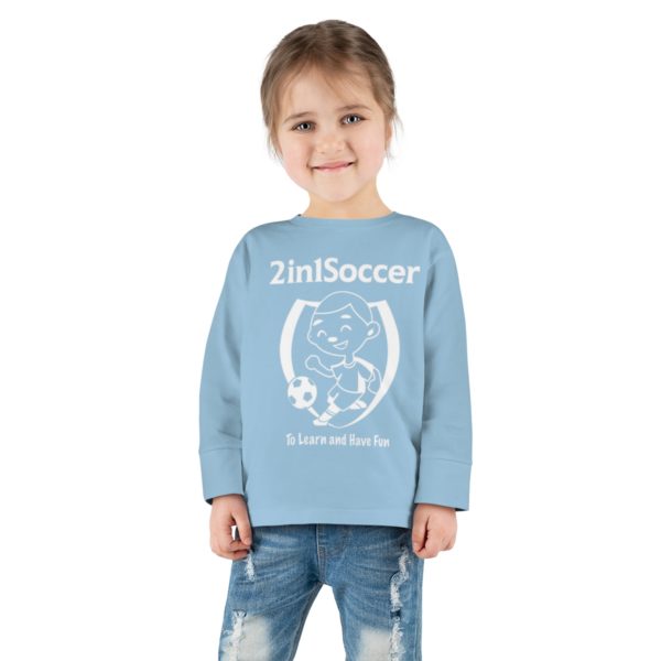 Toddler Long Sleeve Tee white logo - Image 12