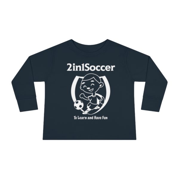 Toddler Long Sleeve Tee white logo