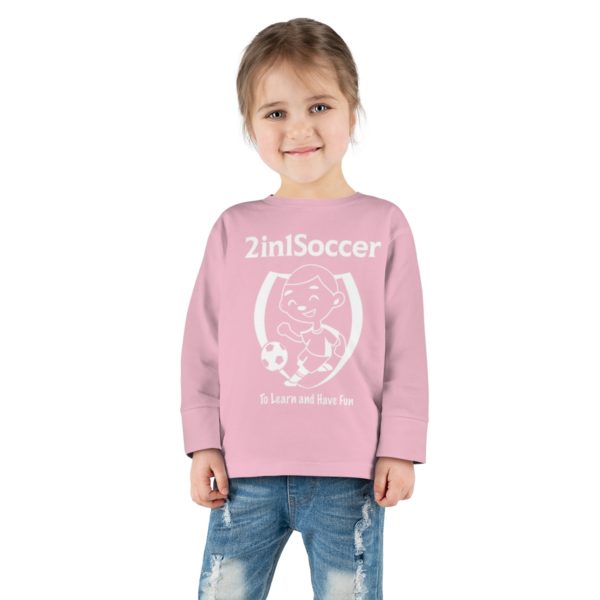 Toddler Long Sleeve Tee white logo - Image 24