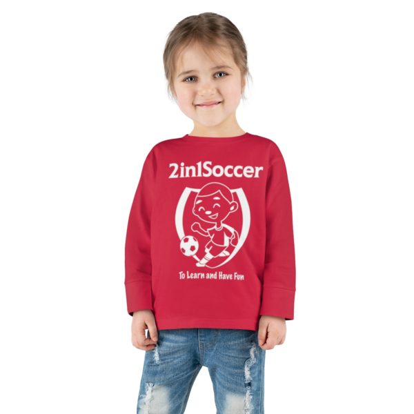 Toddler Long Sleeve Tee white logo - Image 28