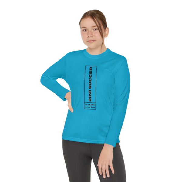 Youth Long Sleeve Competitor Tee modern logo - Image 4