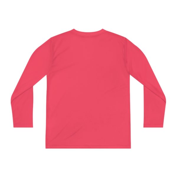 Youth Long Sleeve Competitor Tee white logo - Image 66