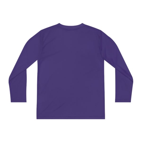Youth Long Sleeve Competitor Tee white logo - Image 50