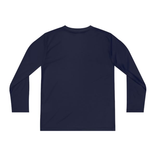 Youth Long Sleeve Competitor Tee white logo - Image 46