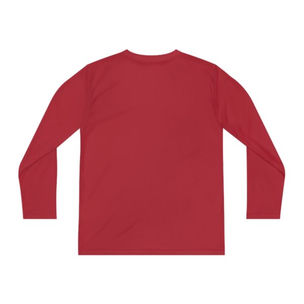 Youth Long Sleeve Competitor Tee white logo - Image 58