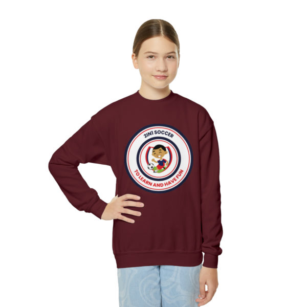 Youth Crewneck Sweatshirt circle logo - Image 23