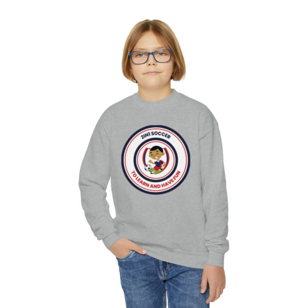 Youth Crewneck Sweatshirt circle logo - Image 15
