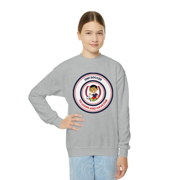 Youth Crewneck Sweatshirt circle logo - Image 17