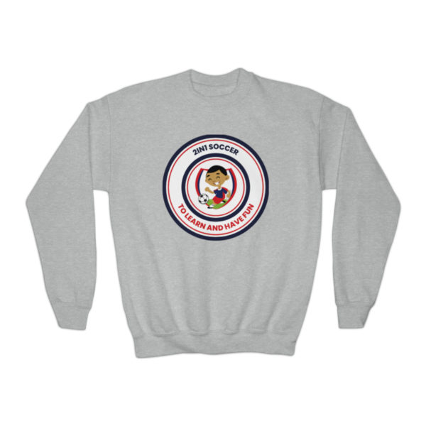 Youth Crewneck Sweatshirt circle logo - Image 13