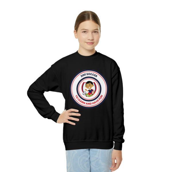 Youth Crewneck Sweatshirt circle logo - Image 11