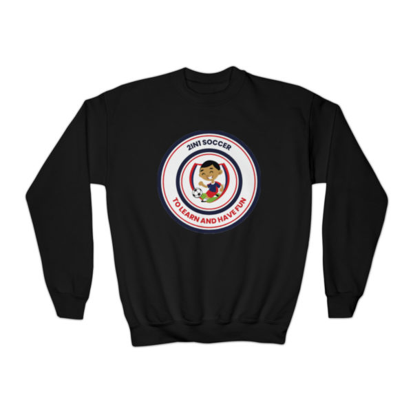 Youth Crewneck Sweatshirt circle logo - Image 7